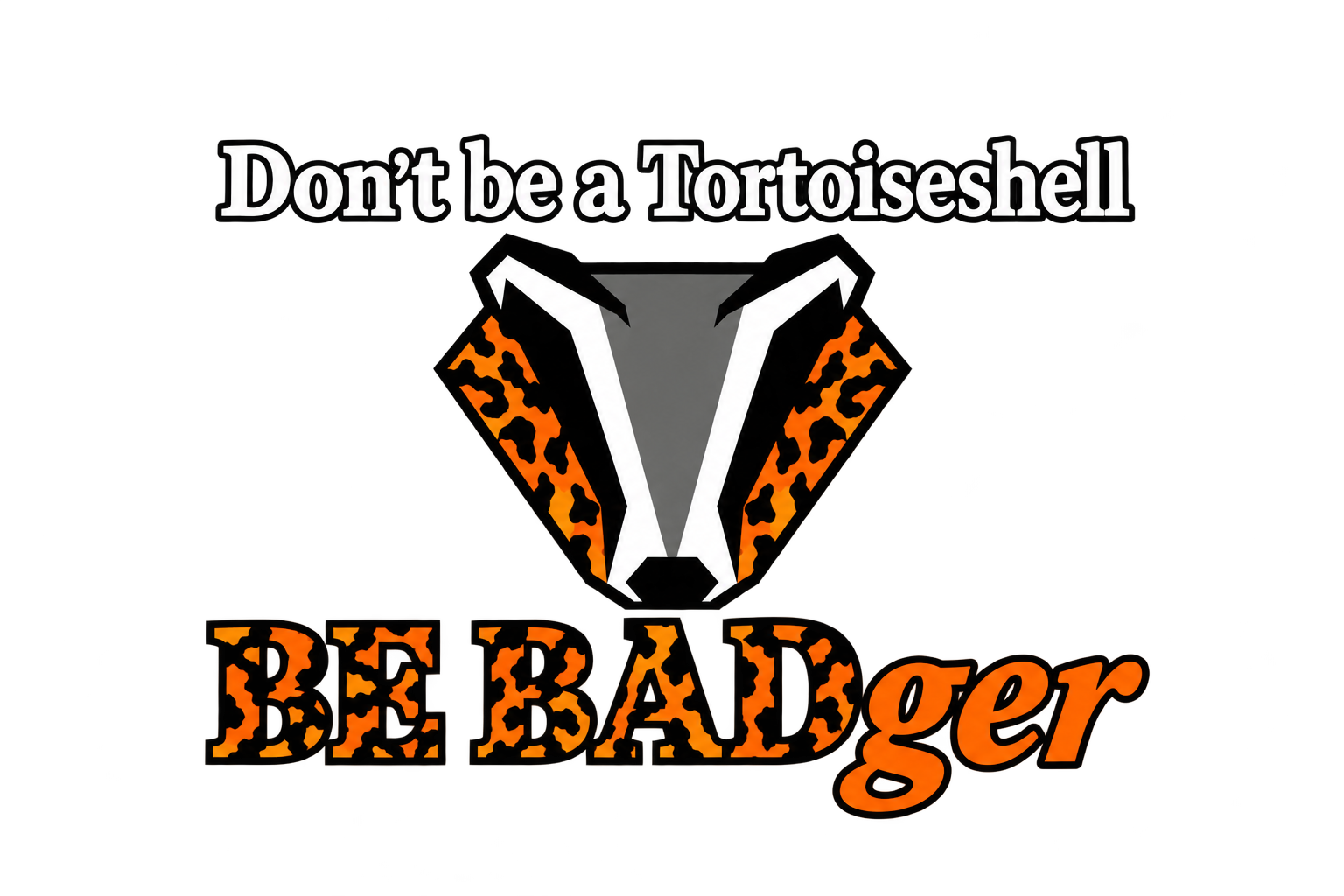 Tortoiseshell graphic from the BE BADger animal collection