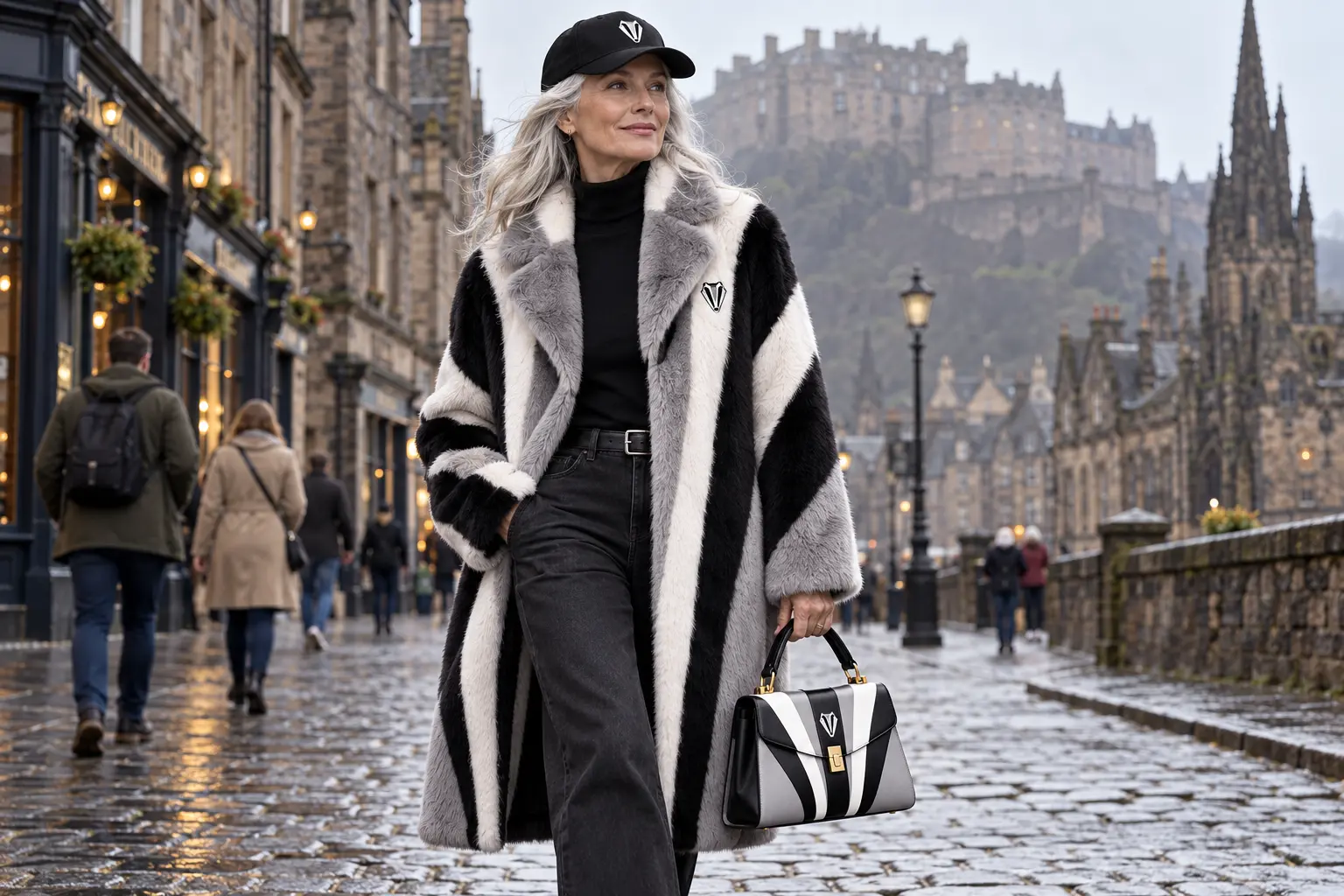 BE BADger clothing worn at royal mile in Edinburgh